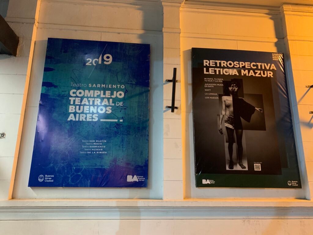 Corrientes Avenue theaters lit up at night in Buenos Aires 2026