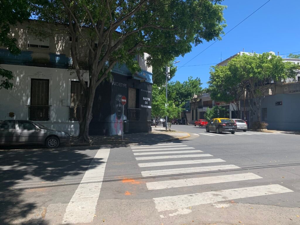 Peaceful tree-lined street in Palermo Soho, Buenos Aires - typical expat neighborhood 2026