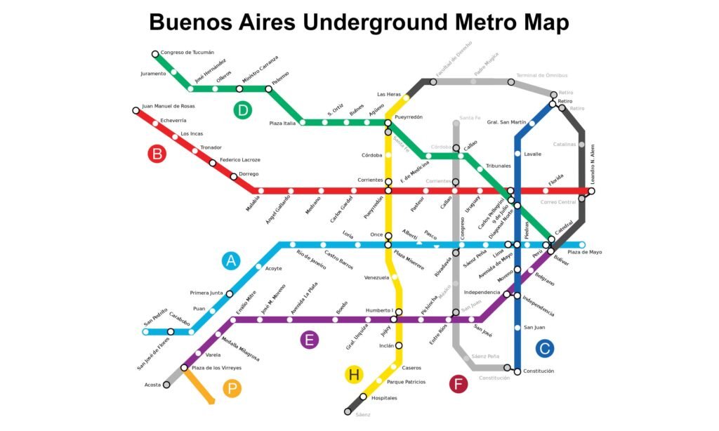 Buenos Aires Underground Map