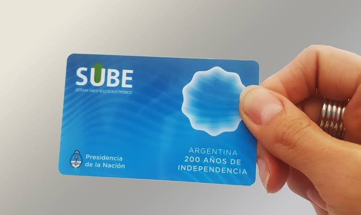Sube card that is Argentina's transit card for buses, subways or trains.