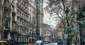 Charming street view in Buenos Aires showcasing classic architecture.